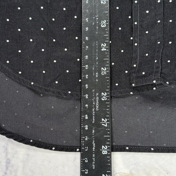 Frank & Eileen FRANK Shirt Size XS Black Corduroy Polka Dot Button-Up Cotton - Picture 10 of 16
